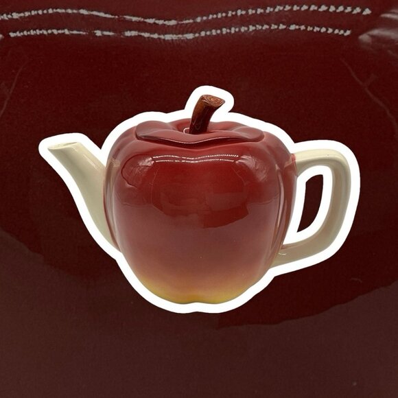 Otagiri Apple Ceramic Teapot, Vintage Made in Japan Collectible Drinkware - Picture 14 of 15
